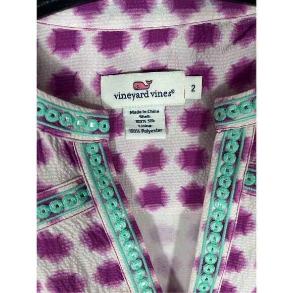 Vineyard Vines silk cover up dress size 2 - Picture 9 of 9